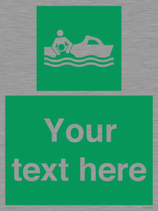 Custom sign safe condition Rescue boat